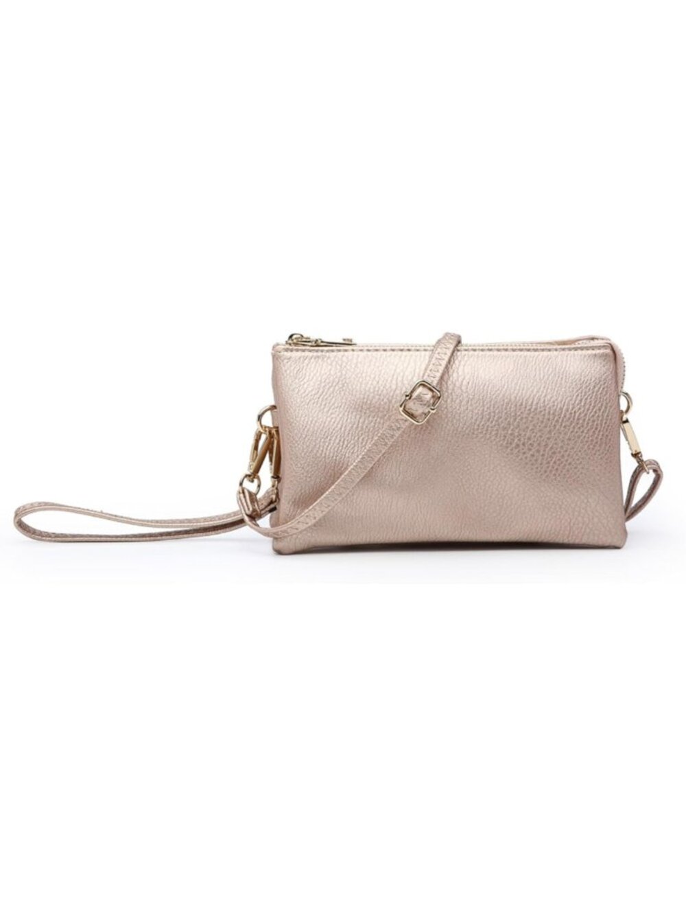 Vegan Leather Crossbody Bag & Wristlet Clutch for Women - 2 Straps, Stylish